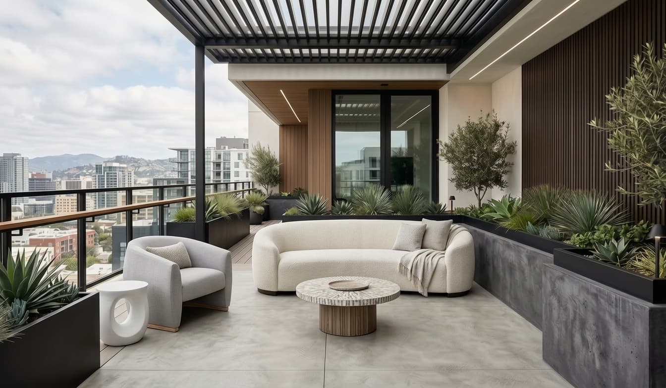 Room staged with real, shoppable furniture
