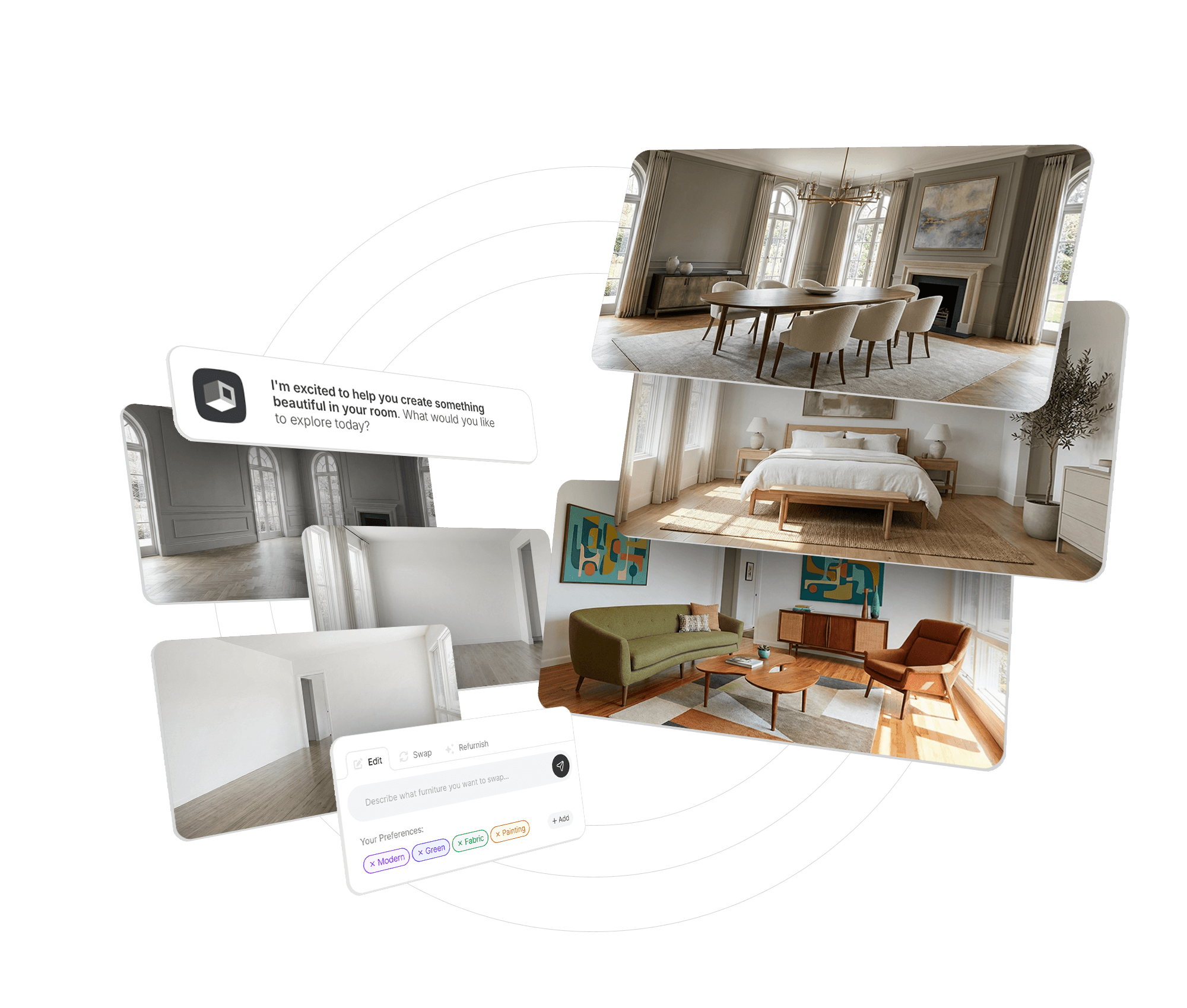 Staged real estate listing